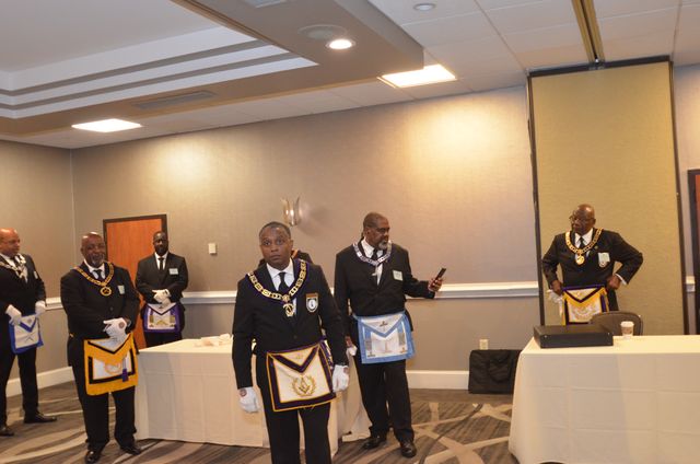 Delaware brethren at the Prince Hall Grand Lodge of New Jersey visitation