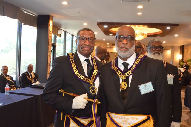 Delaware brethren at the Prince Hall Grand Lodge of New Jersey visitation