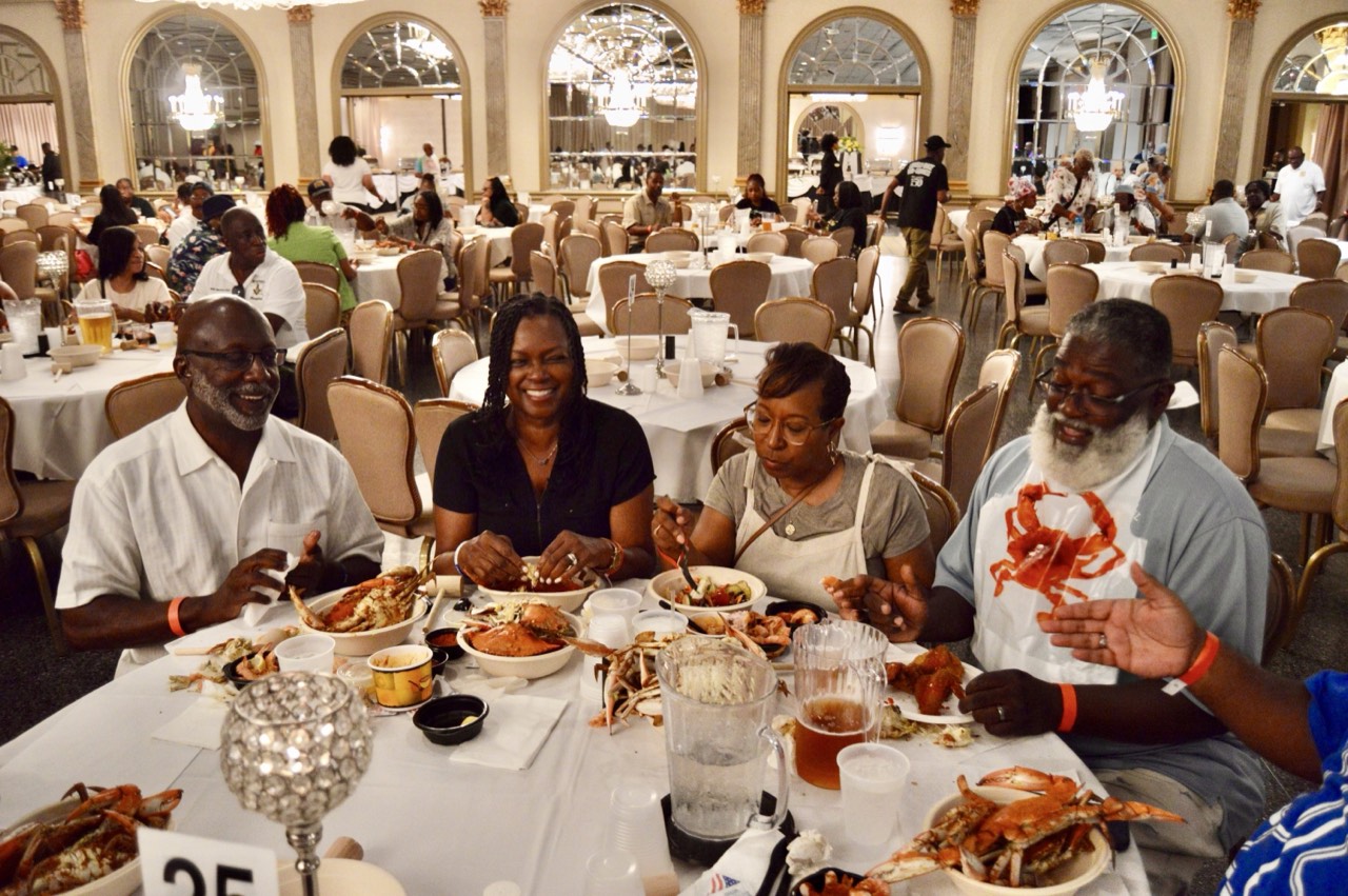 The banquet hall at Martin's West in Baltimore during Crab Feast 2026