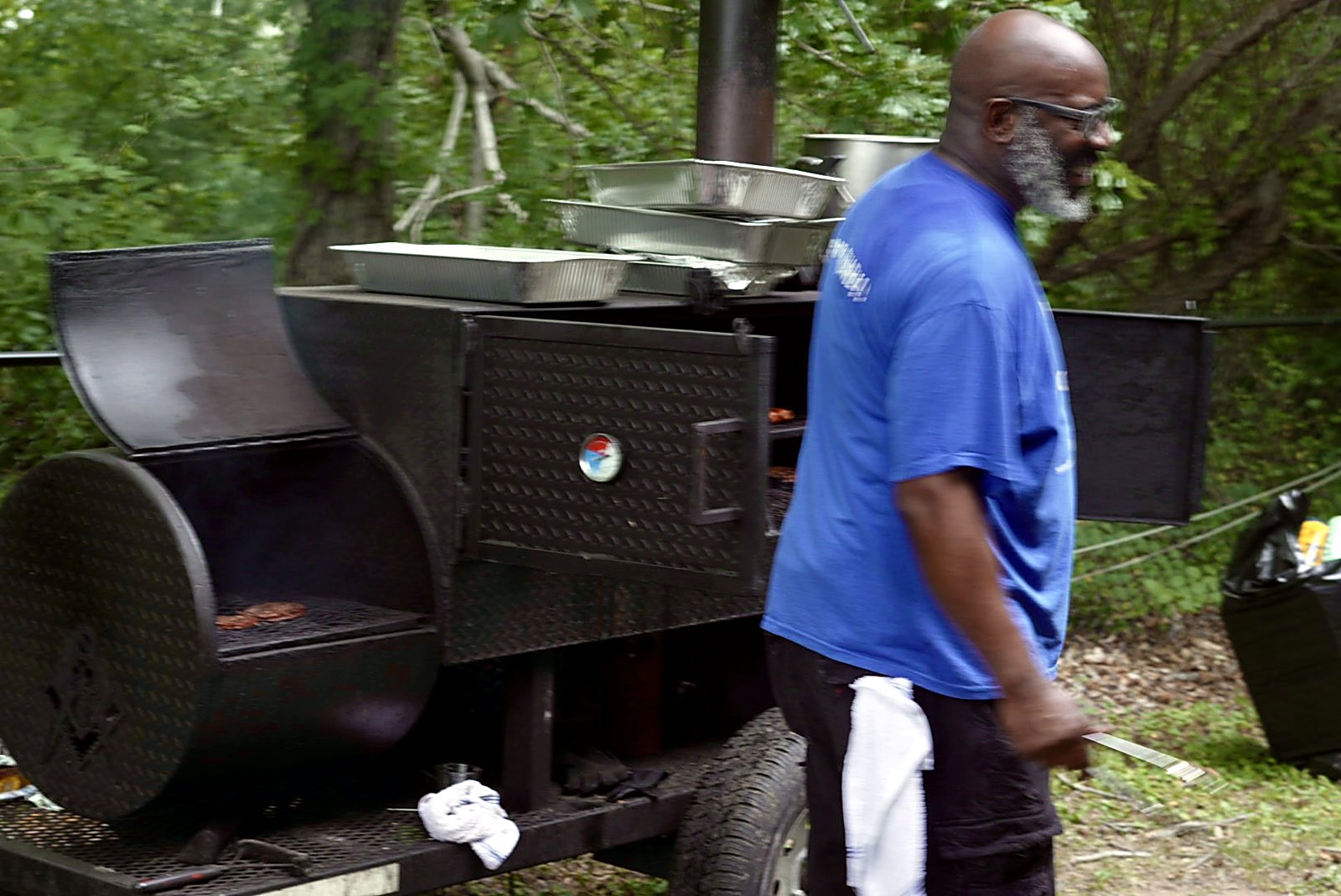 Sunday barbecue, at the smoker