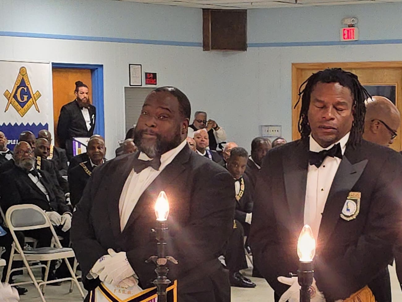 The candle-lighting during the Installation