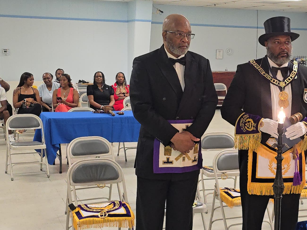 An officer is installed