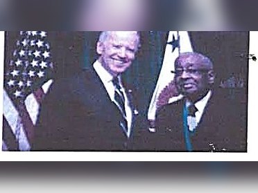 Past Master George C. Wright, Jr. with Vice President Joe Biden