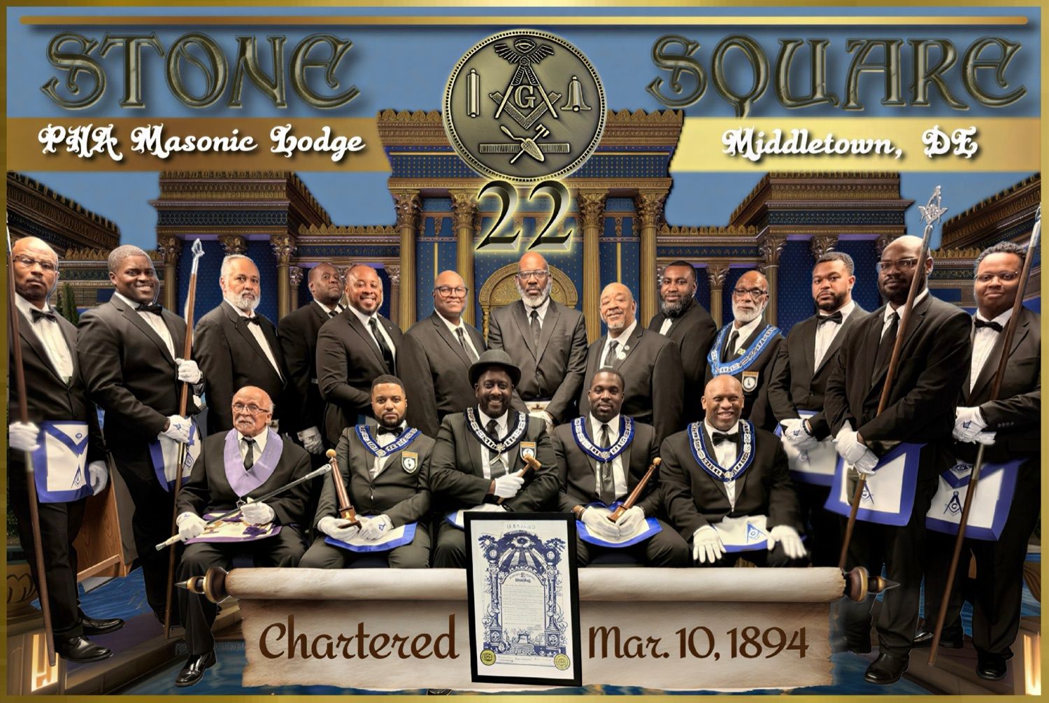 Squaring Our Actions by Virtue, Prince Hall Masons of Delaware